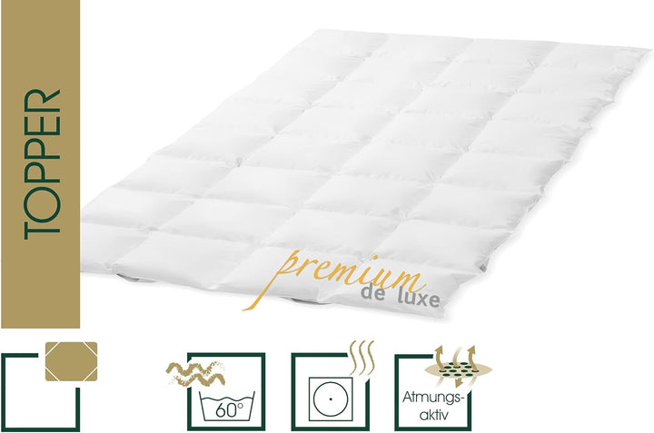 Premium de luxe 975.97.012 Mattress Topper, 120 x 200 cm, 5 x 8 Karos, 1.280 gr., 120 x 200 cm