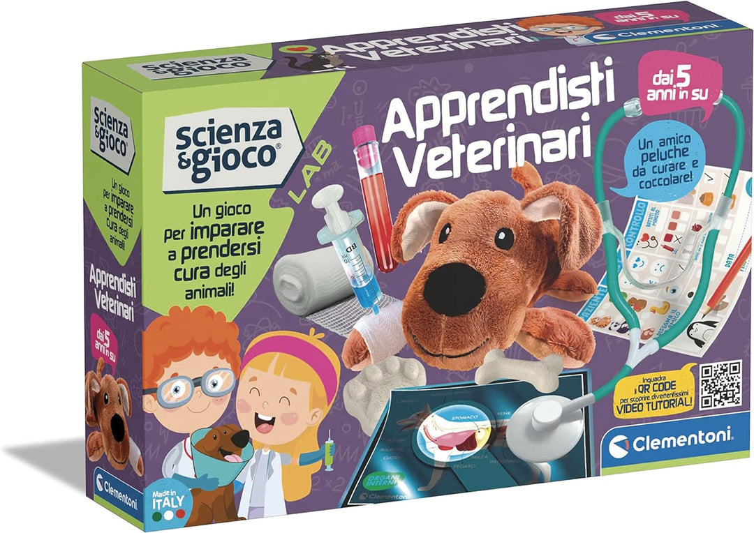 Clementoni Lab-Auszubildende Experimentier-Set, wissenschaftliches Spiel Kinder 5 Jahre +, Veterinär