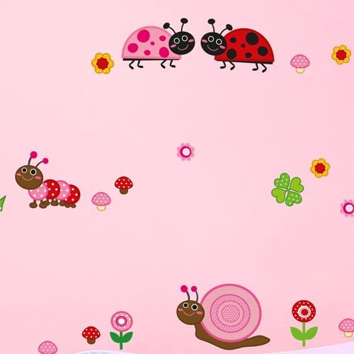 Wandkings Krabbelwelt Wandsticker XL Set, 55 Aufkleber, Gesamtfläche 130 x 70 cm