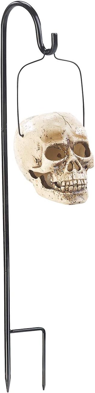 Lunartec Totenkopf Lampe: Halloween Solar Schädel-Leuchte für den Garten, 1 gelbe LED (Halloween Lam