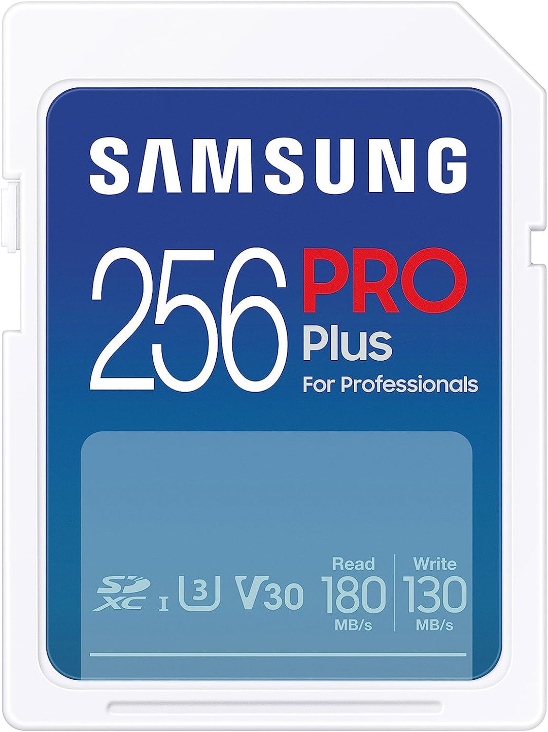 Samsung PRO Plus SD-Karte, 256 GB, UHS-I U3, Full HD & 4K UHD, 180 MB/s Lesen, 130 MB/s Schreiben, S
