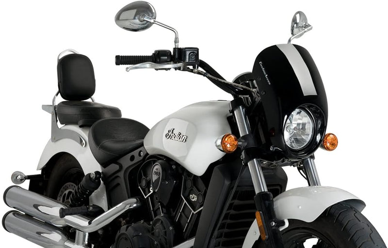 Customacces Verkleidungscheibe Modell Anarchy Schwarz Puig ref.21092N für Indian Scout 15&