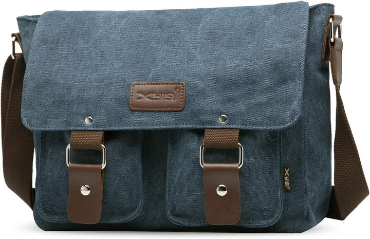 FANDARE Leinwand Messenger Bag Umhängetasche 7.9 inch iPad Tasche Schultertasche Unisex Segeltuch Ta