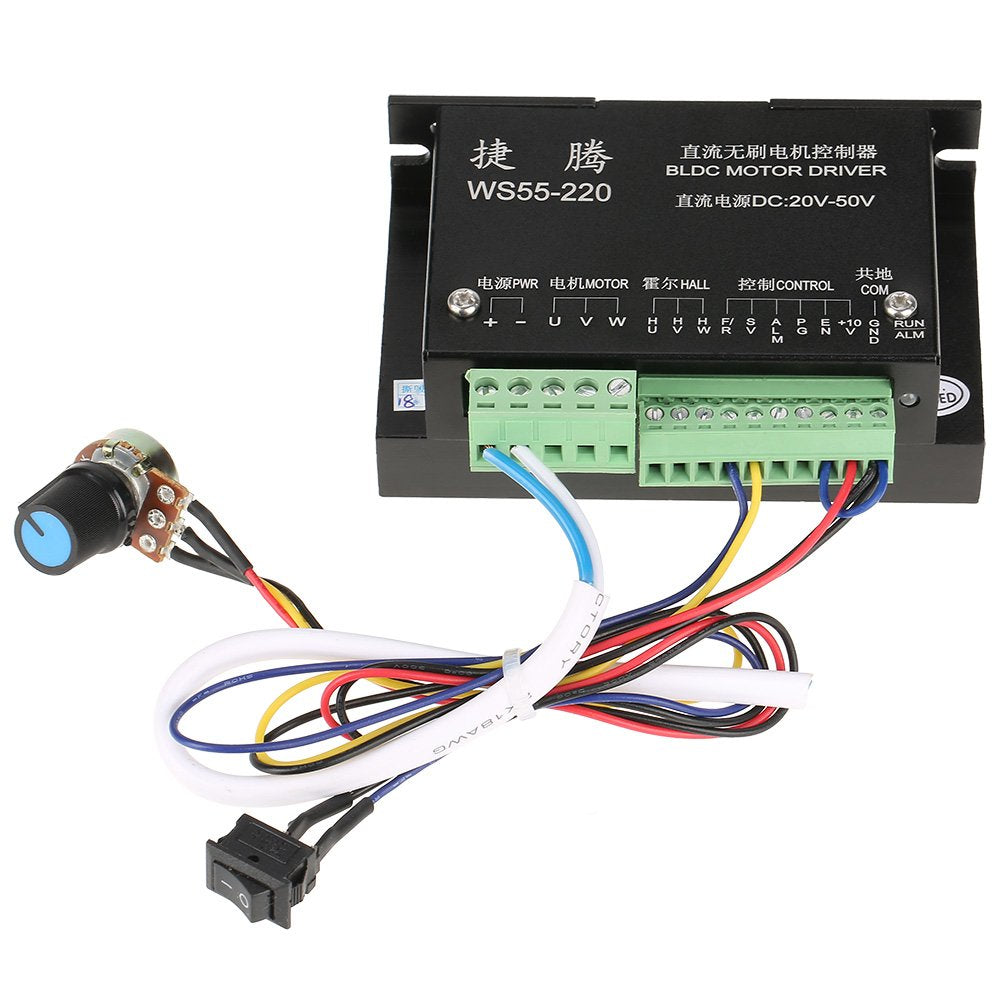 Brushless Spindel BLDC Motorantrieb CNC Controller Board Modul DC48V-500W WS55-220