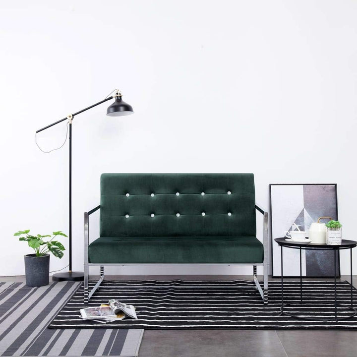 Tidyard 2-Sitzer-Sofa mit Armlehnen Sessel Loungesofa Wohnzimmersofa Sofagarnitur Couchgarnitur Holz