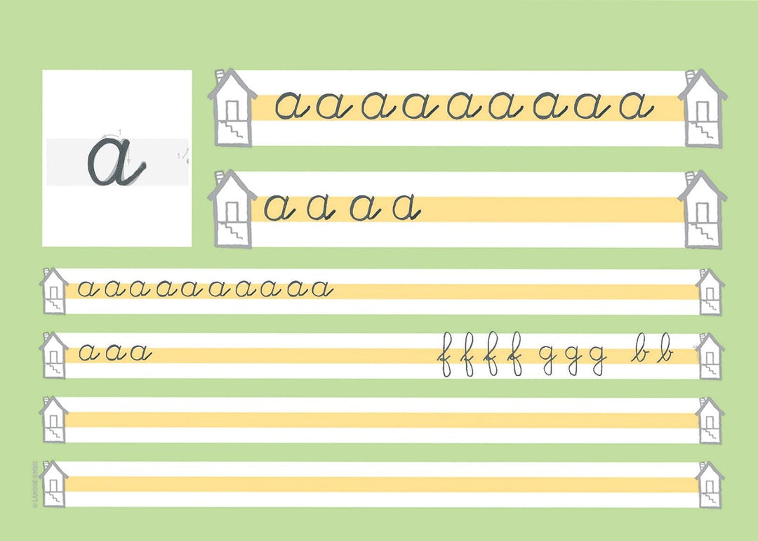 Oxford Schreiblernheft, A4 quer, Lineatur SL, 16 Blatt, 10 Stück Lineatur SL + farbiges Mittelband S