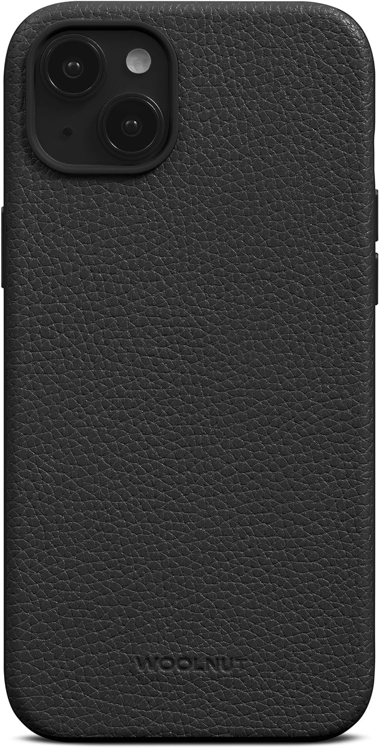 Woolnut Leder Hülle Case für iPhone 15 Plus - Schwarz iPhone 15 Plus Schwarz, iPhone 15 Plus Schwarz