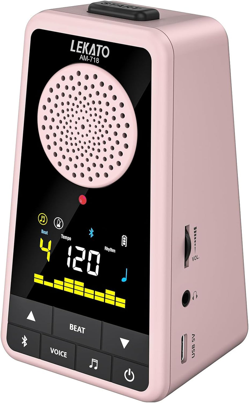 LEKATO Bluetooth Metronom mit Lautsprecher, Metronom digital mit Verstärker für Gitarre Trommel Klav