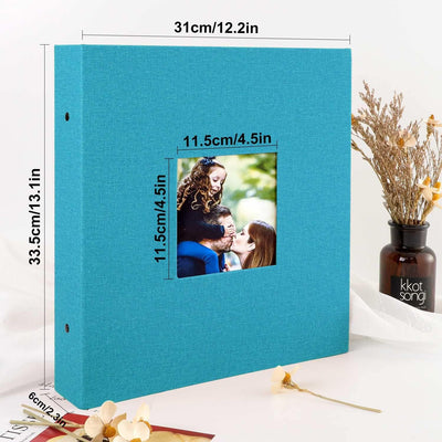 Lanpn Fotoalbum 10x15 1000, Extra Grosses XXL Leinen Einstecken Einsteckalbum für Hoch und Querforma