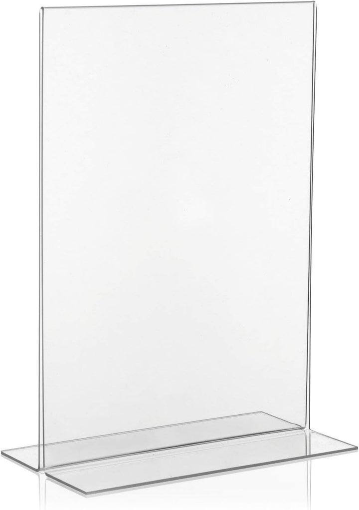 5x VITAdisplays® T-Werbeaufsteller/T-Ständer/Tischaufsteller/Acryl-Aufsteller, DIN A4 (21×29,7cm), T