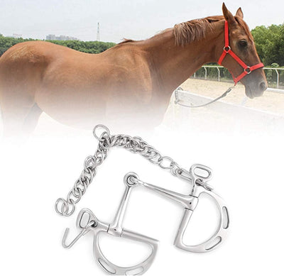 Nikou Pferdekauen - Rostfreier Kimberwicke aus rostfreiem Stahl Bit Solid Jointed Mouth Horse Chewin