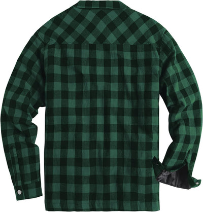 COOFANDY Herren Hemd Flanellhemd Kariert Gefüttert Holzfällerhemd Langarm Casual Button Down Winter