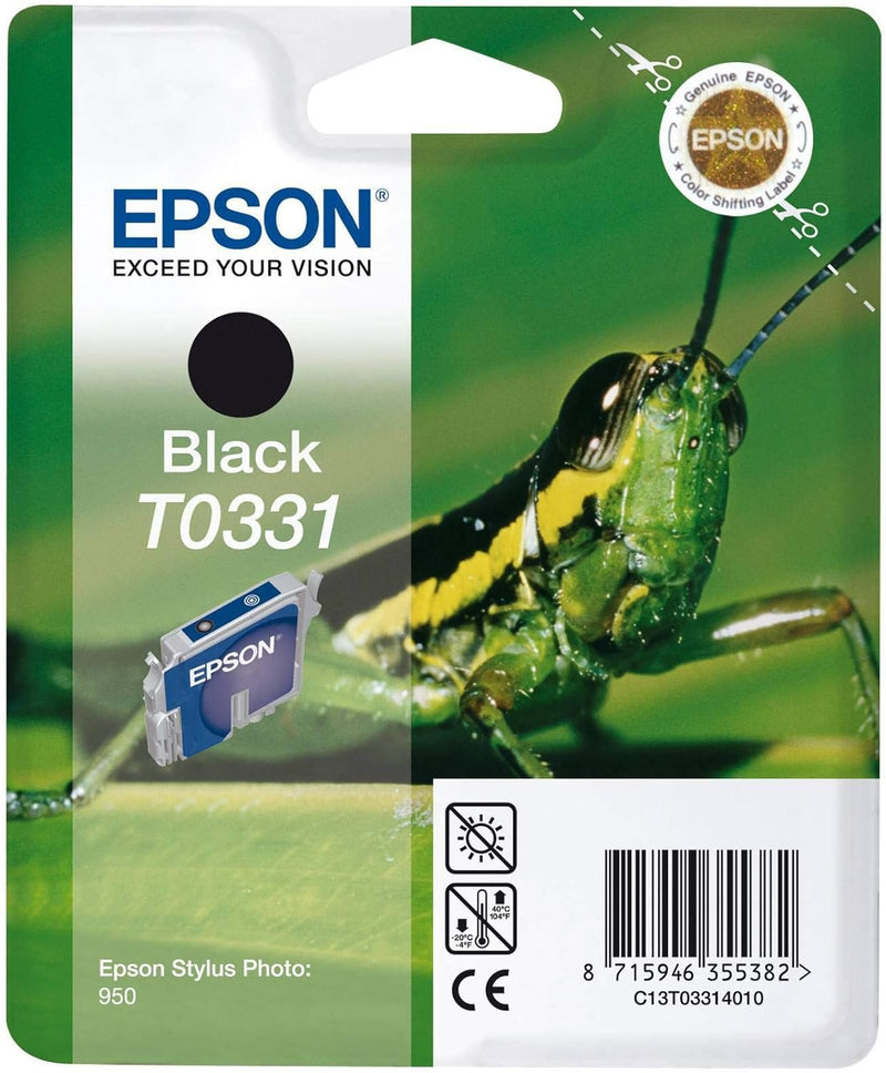 Epson Cartucho Original T0331 Negro-C13T03314010 [ML-18], Black, One Size