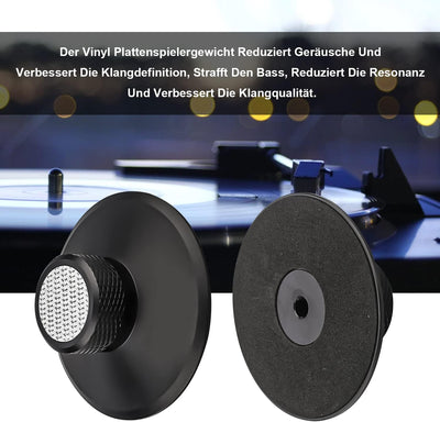 Brollitest Carbonfaser-Schallplattengewichtsscheibe, Vinyl-Gewichtsstabilisator, Schallplattenklamme