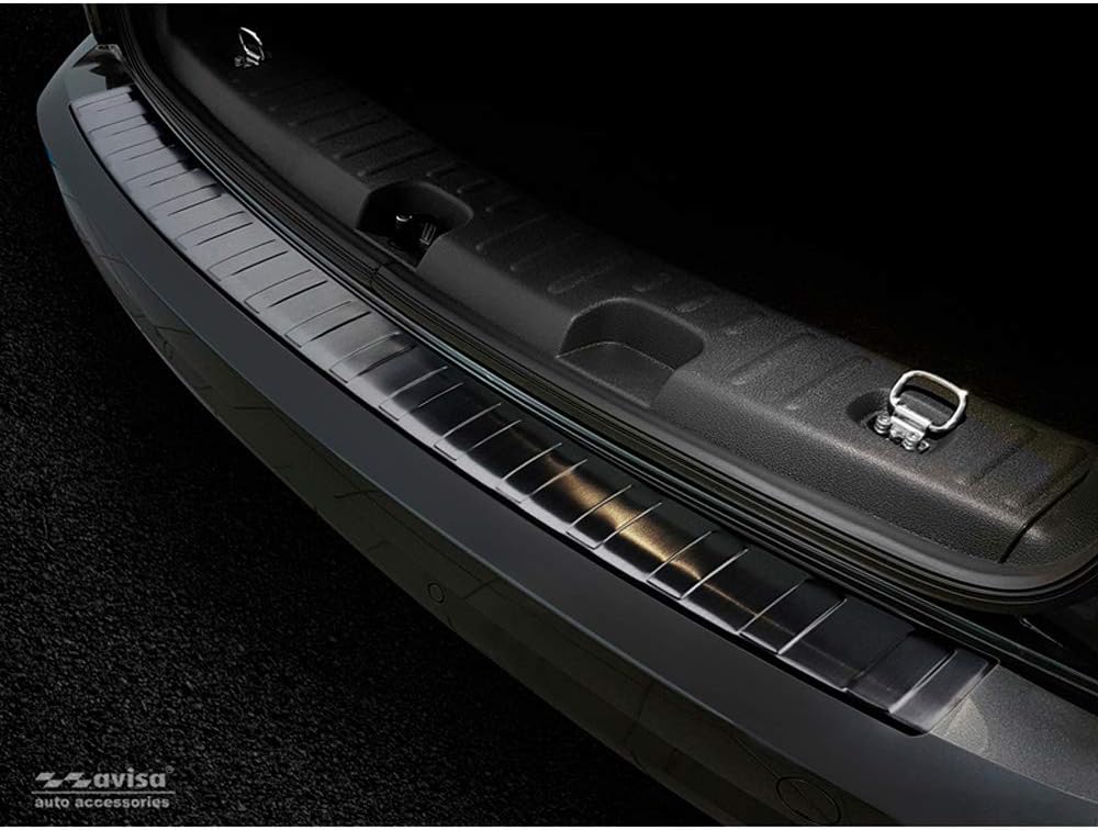 Avisa Schwarz Edelstahl Heckstossstangenschutz kompatibel mit Volkswagen Caddy 2004-2015 & FL 2015-2