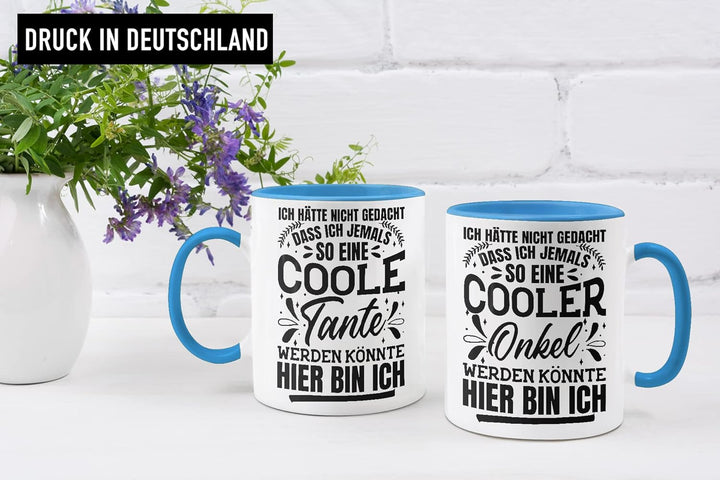 Trendation - Beste Tante und Onkel Geschenk Tasse Set Kaffeetassen Geschenke Weihnachten (Blau), Bla