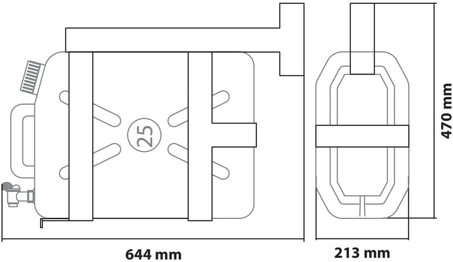 Telaio In Acciaio Zincato Per Alloggiamento Tanica 25 L
