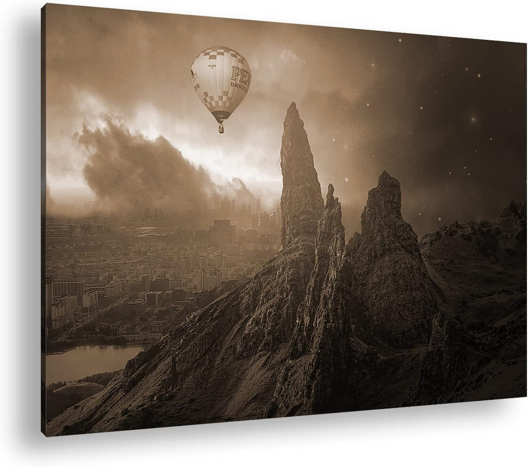 deyoli eine geheimnisvolle und düstere Welt Effekt: Sepia, Format: 80x60 als Leinwandbild, Motiv fer