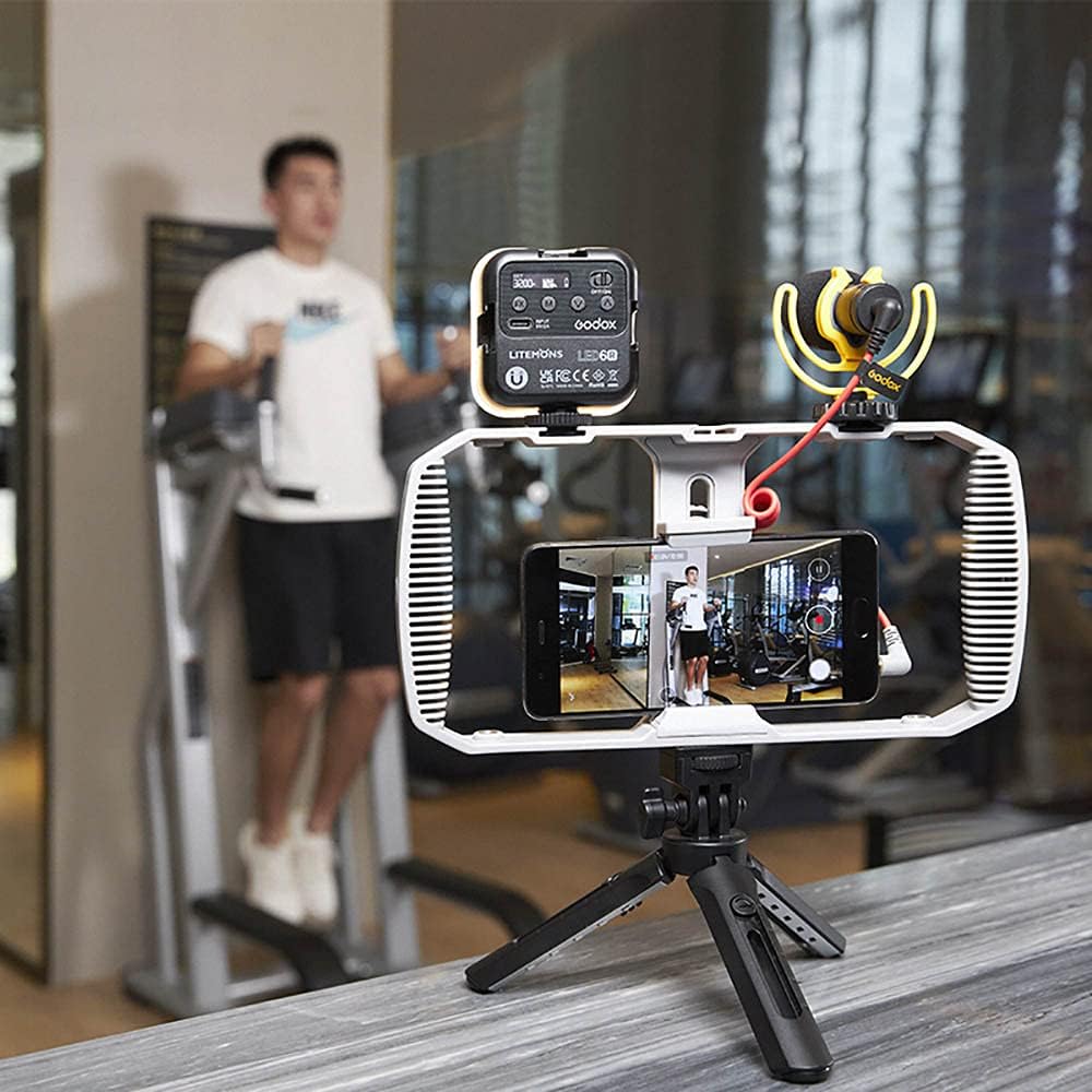 GODOX VK1 VK1-UC VK1-LT VK1-AX Case Cage mit Cold Shoe und 1/4 Schraube für Handyfotografie Vlog Vid