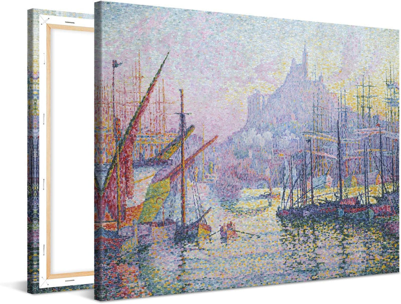 PICANOVA – Paul Signac – Notre-Dame-de-la-Garde 100x75cm – Bild auf Leinwand – Premium Kunstdruck Au