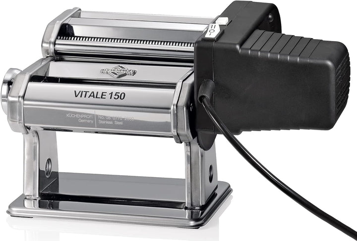 Küchenprofi Elektrische Nudelmaschine VITALE 150 Set | inkl. Motor, 3 Walzen/Aufsätze, Pastaschneide