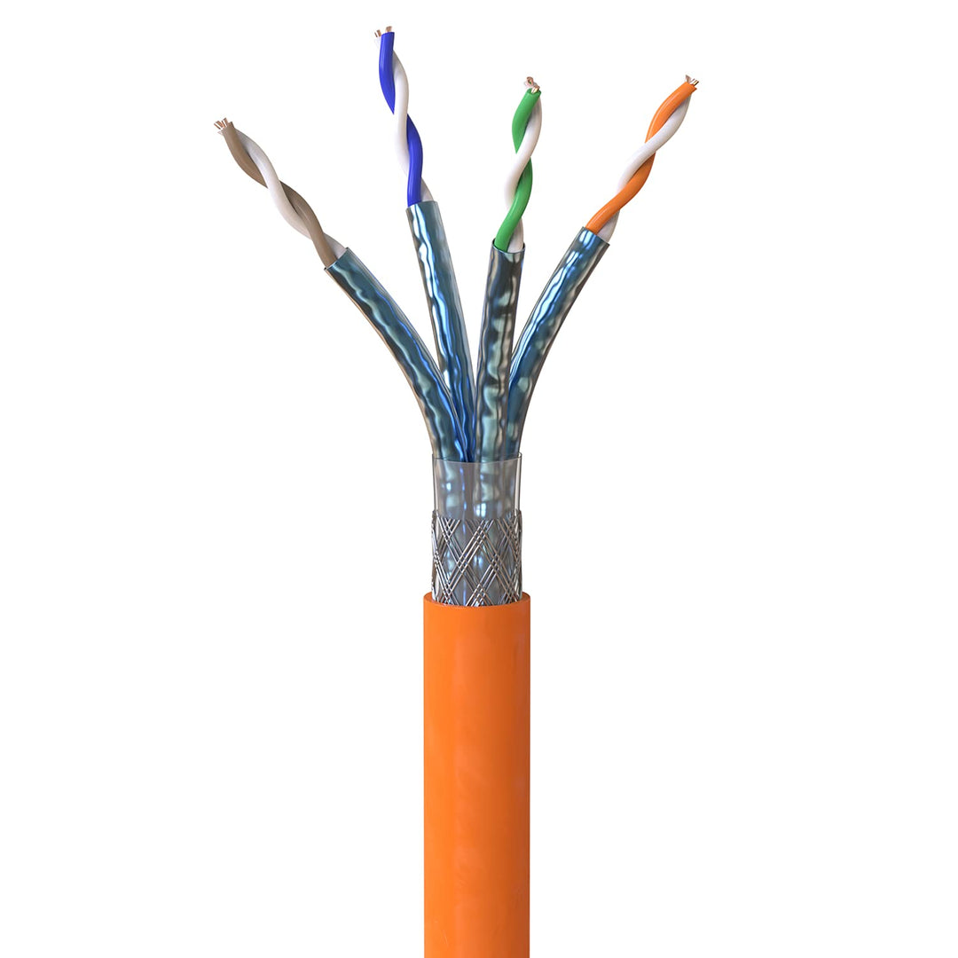 CAT 7 Verlegekabel 50m Netzwerkkabel Datenkabel LAN CAT7 Kabel Kupfer Installationskabel CAT.7 Gigab