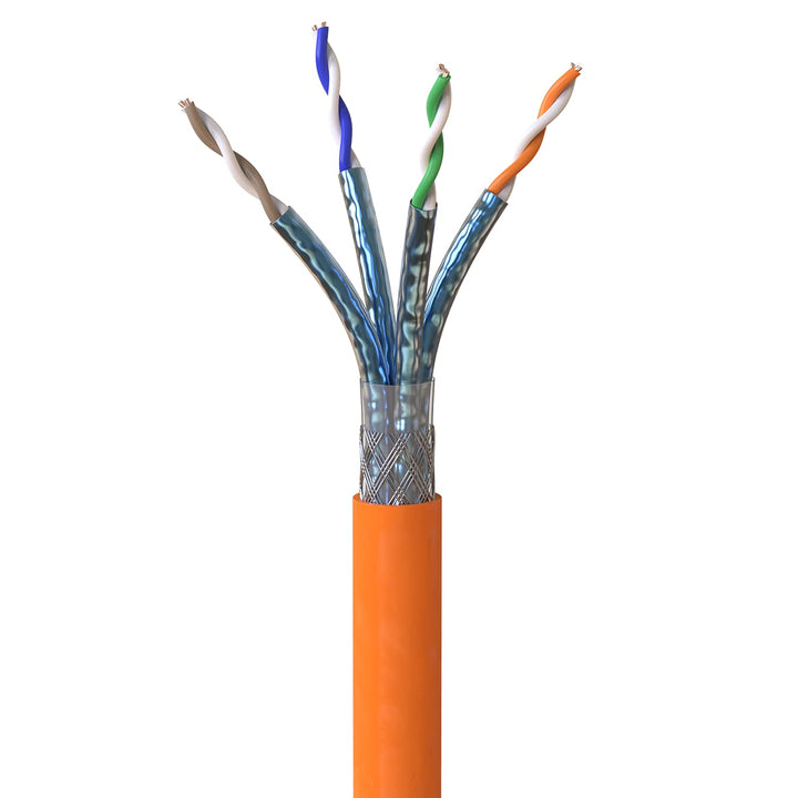 CAT 7 Verlegekabel 50m Netzwerkkabel Datenkabel LAN CAT7 Kabel Kupfer Installationskabel CAT.7 Gigab