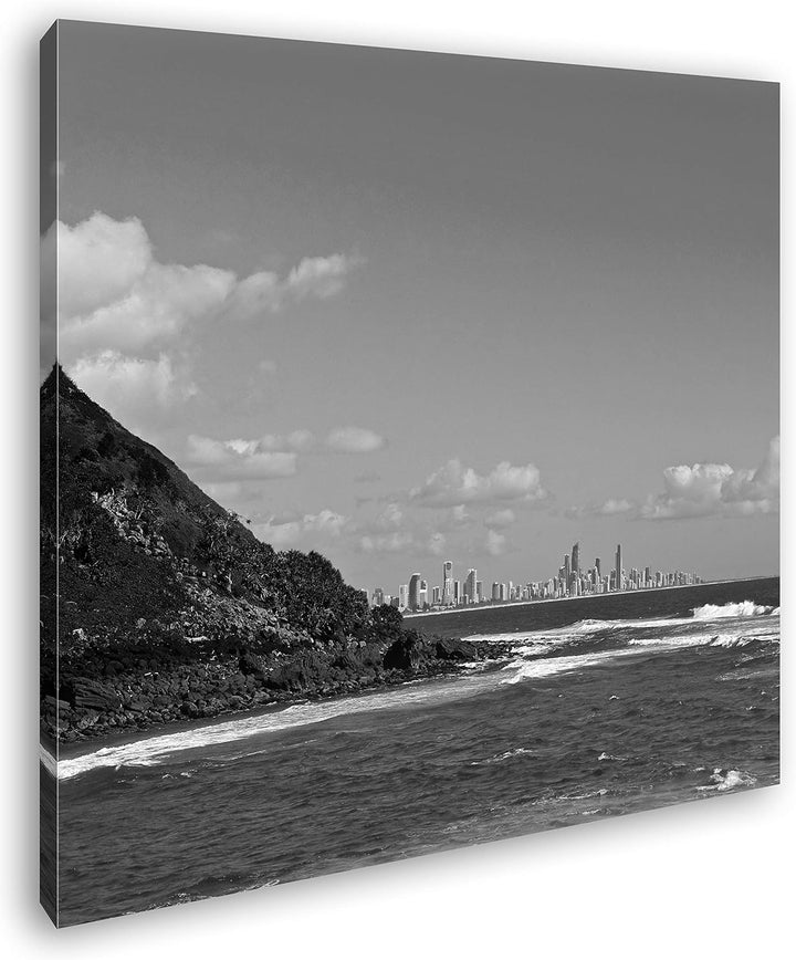 deyoli Gold Coast Küste von Australien Format: 60x60 Effekt: Schwarz&Weiss als Leinwandbild, Motiv a