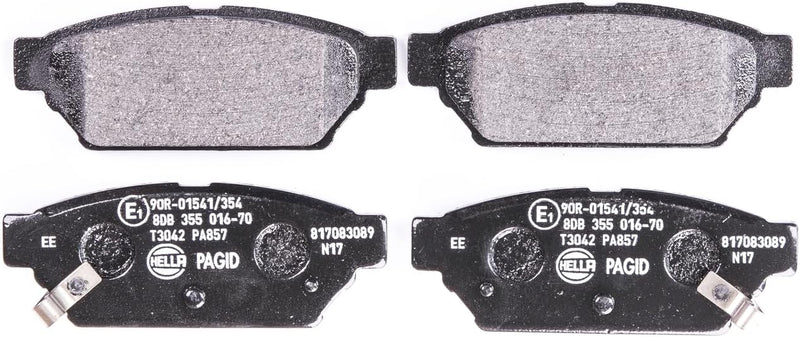 HELLA PAGID 8DB 355 016-701 Bremsbelagsatz - T3042 - Dicke/Stärke: 14.5mm - Bremssystem: Akebono - m