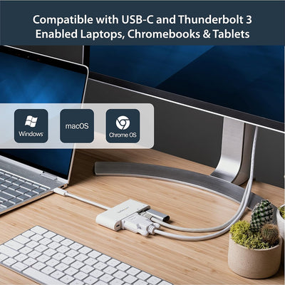 StarTech.com USB-C Multiport Adapter - USB-C auf DVI-D (Digital) Video Adapter mit 60W Power Deliver