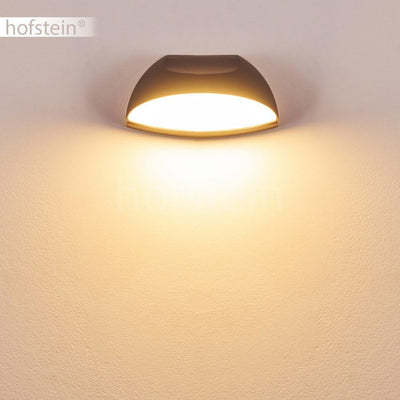 HOFSTEIN LED Aussenwandleuchte Tanguro, Wandlampe aus Metall in Schwarz, Gartenbeleuchtung m. 5 Watt