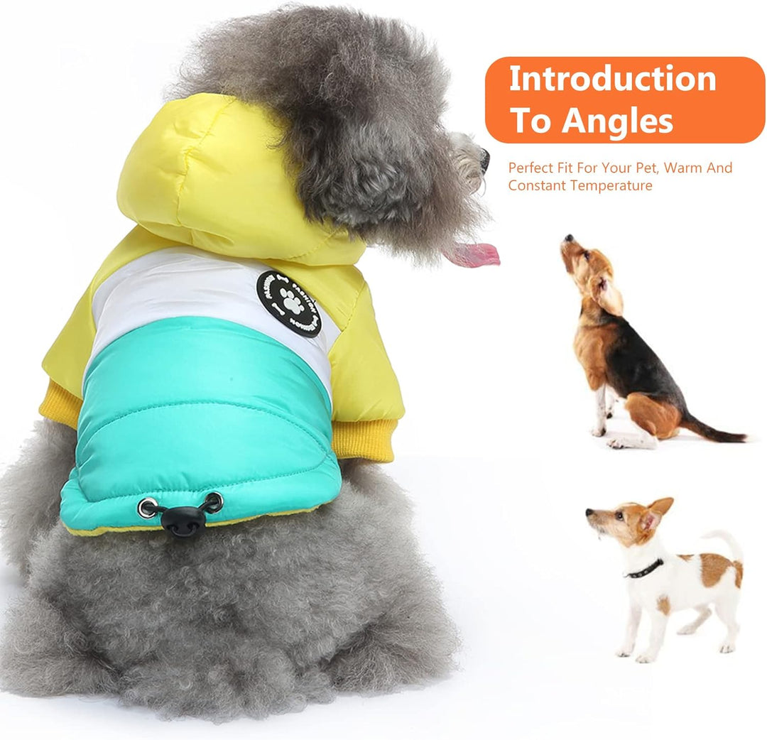 PETCUTE Hund Wintermantel Winterjacke mit Kapuze, Hundemantel mit Knopfverschluss,Verstellbar Hundej