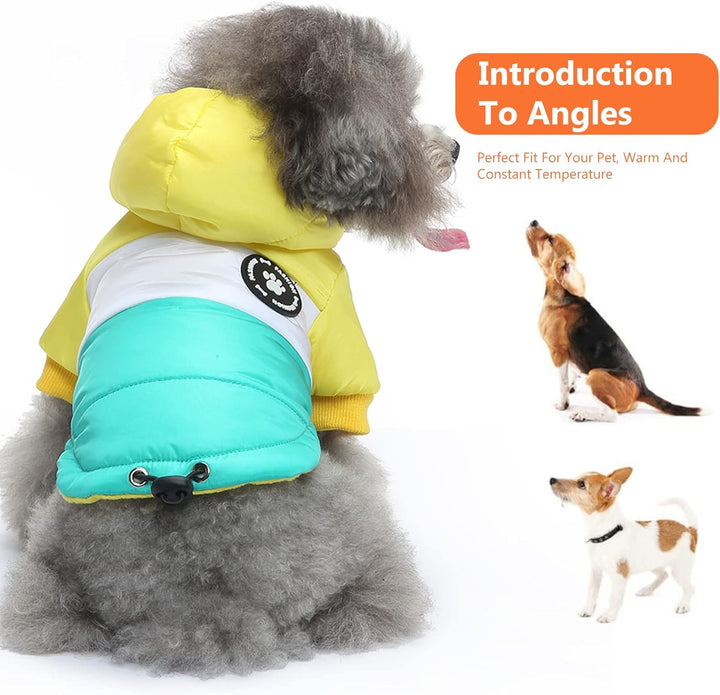PETCUTE Hund Wintermantel Winterjacke mit Kapuze, Hundemantel mit Knopfverschluss,Verstellbar Hundej