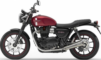 Endschalldämpfer LeoVince 2x SLIP-ON CLASSIC RACER, Edelstahl, mit Zulassung für Triumph Street Twin