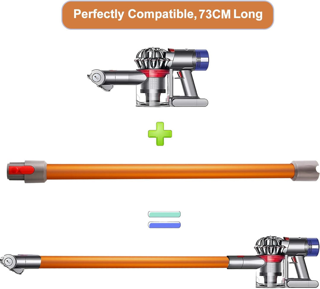 Qygba Ersatzteile Verlängerungsrohr für Dyson V7 V8 V10 V11 V15 Staubsauger, Saugrohr Länge 73 cm, R