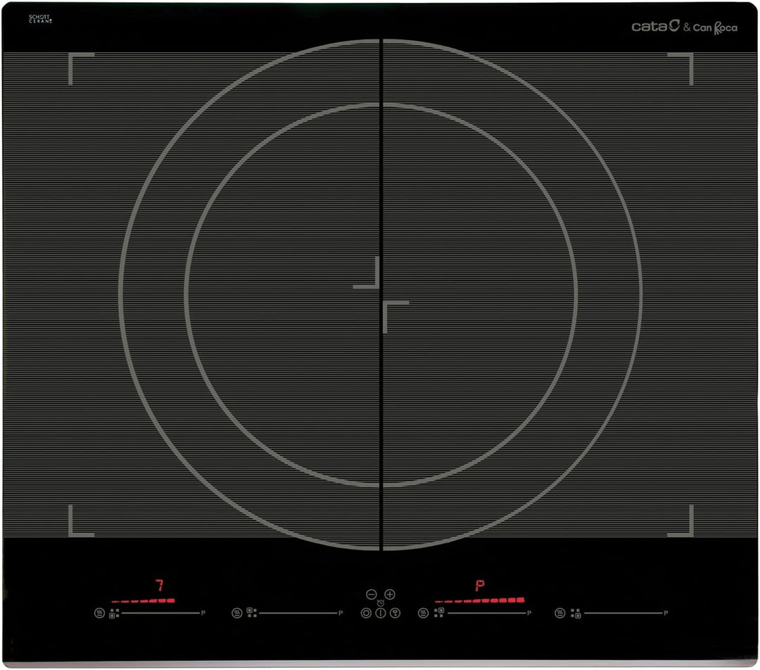 GIGA 600 BK - Cerankochfeld mit 4 Kochzonen und 3 Kochfunktionen - Induktion - Automatische Kochgefä
