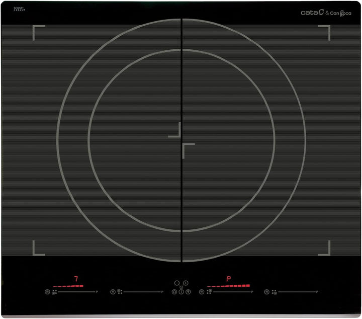 GIGA 600 BK - Cerankochfeld mit 4 Kochzonen und 3 Kochfunktionen - Induktion - Automatische Kochgefä