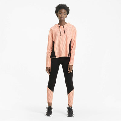 PUMA Damen, Train Flawless Pullover Hoodie T-shirt M Elektro Peach, M Elektro Peach