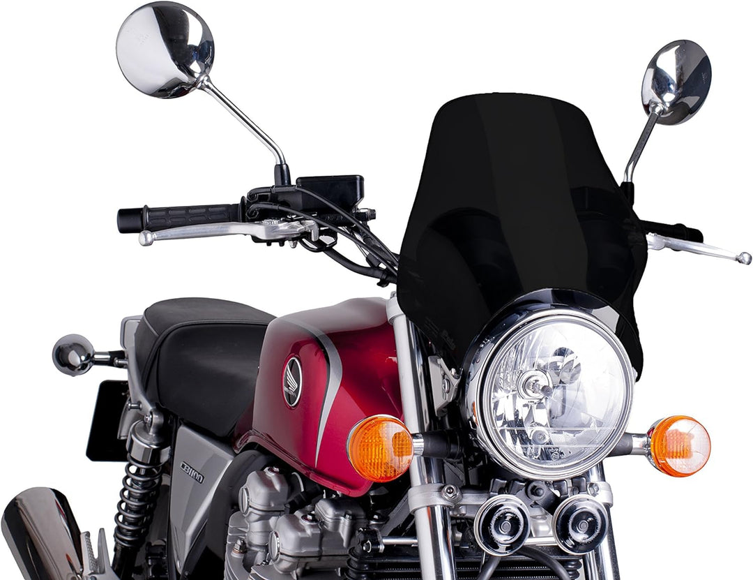 Puig 0869N Windschutzscheibe Naked Schwarz, Schwarz