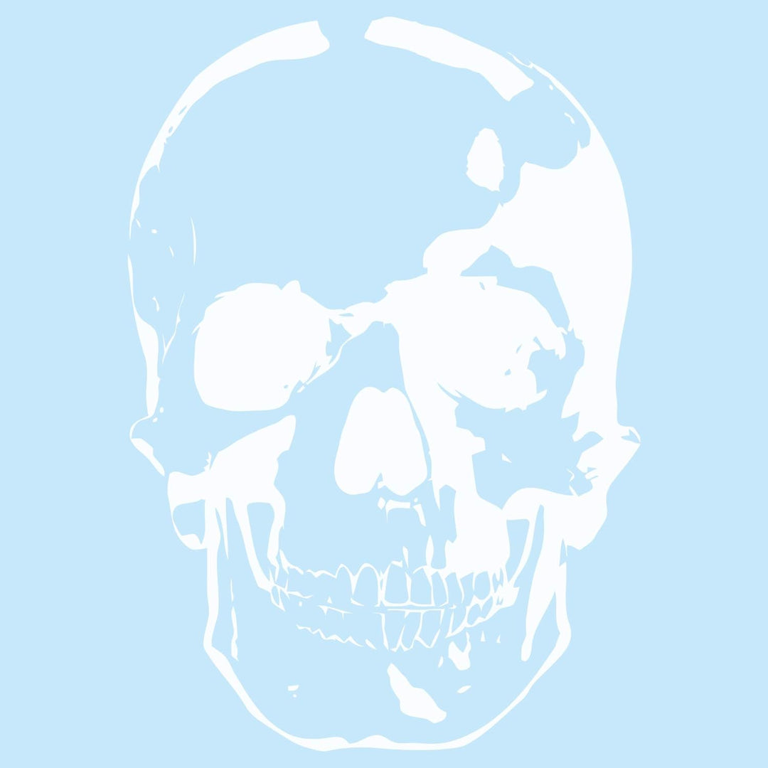 Finest Folia Totenkopf Aufkleber Sticker Auto Boot Motorrad Caravan Dekor KX026 (Weiss Matt, 80cm x