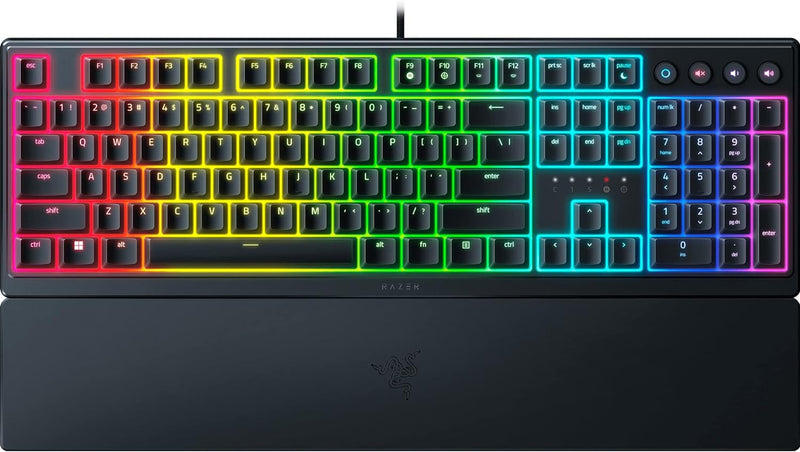 Razer Ornata V3 - Flache Mecha-Membran-Tastatur mit Chroma RGB (Medientasten, voll programmierbar) N