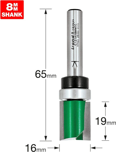 Trend Schablonenprofil 16,0 mm Durchmesser, schaftmontierte Lagerprofiler sind ideal für die Schablo