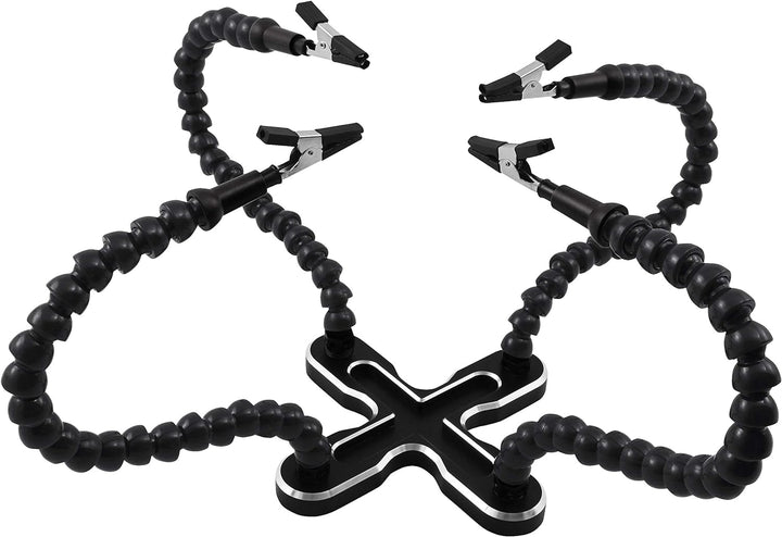 MC POWER - Helfende Hände, ideale Löthilfe/Halterung | HM-4 | 4 flexible Klemmen, Standfuss 4 Klemme