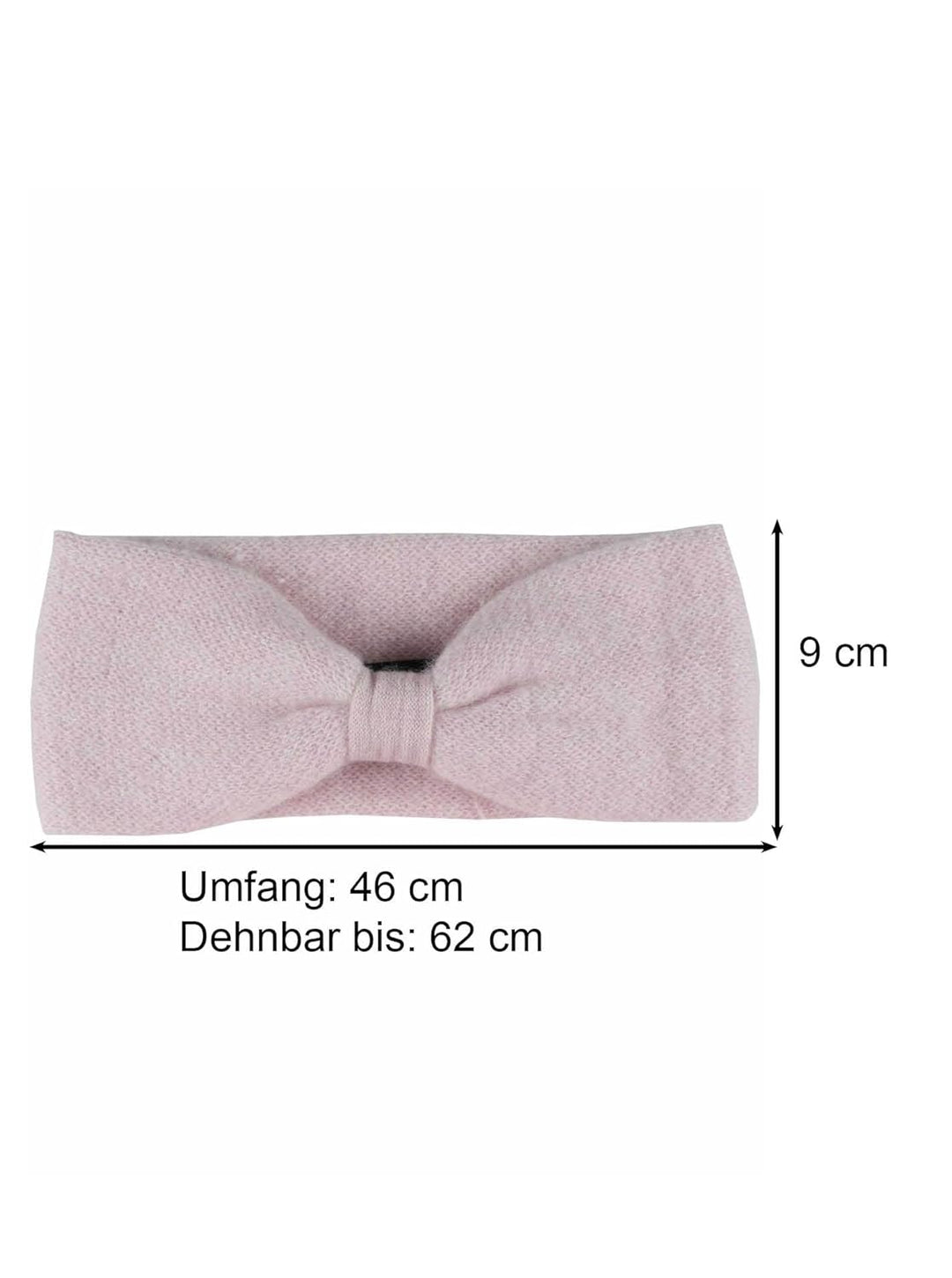 Zwillingsherz Stirnband aus 100% Kaschmir - Hochwertiges Kopfband im Uni Design für Damen Frauen - W