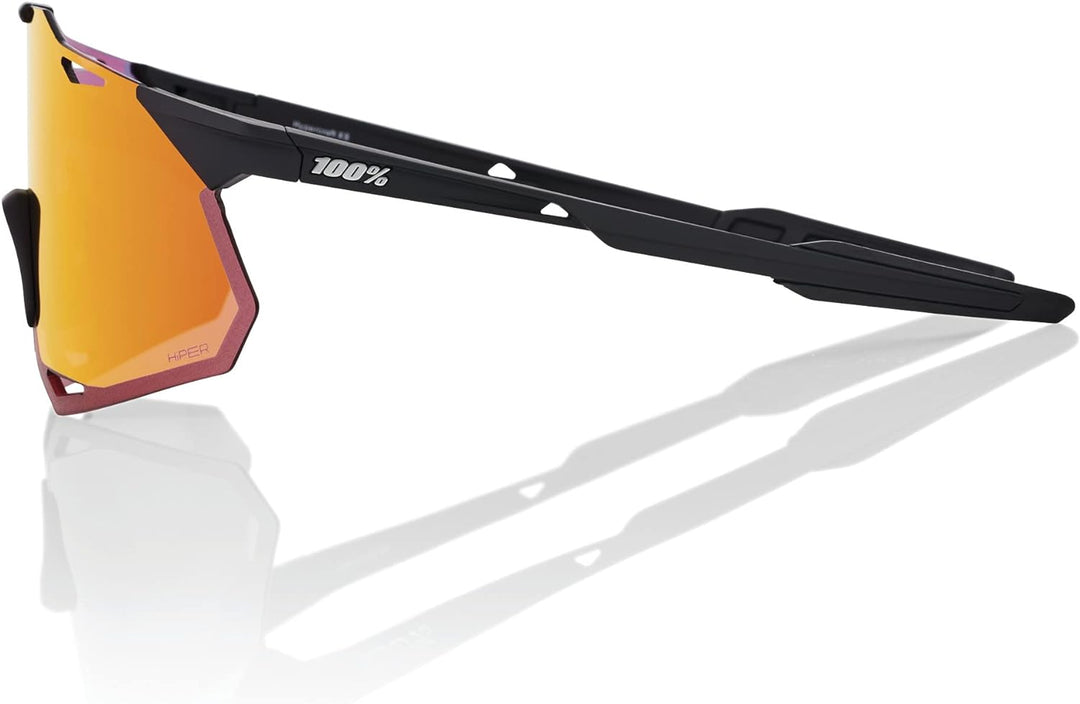 100% GAFAS HYPERCRAFT XS - Soft Tact Black - Hiper Red Multilayer Mirror Linsen, 196261016352, Einhe