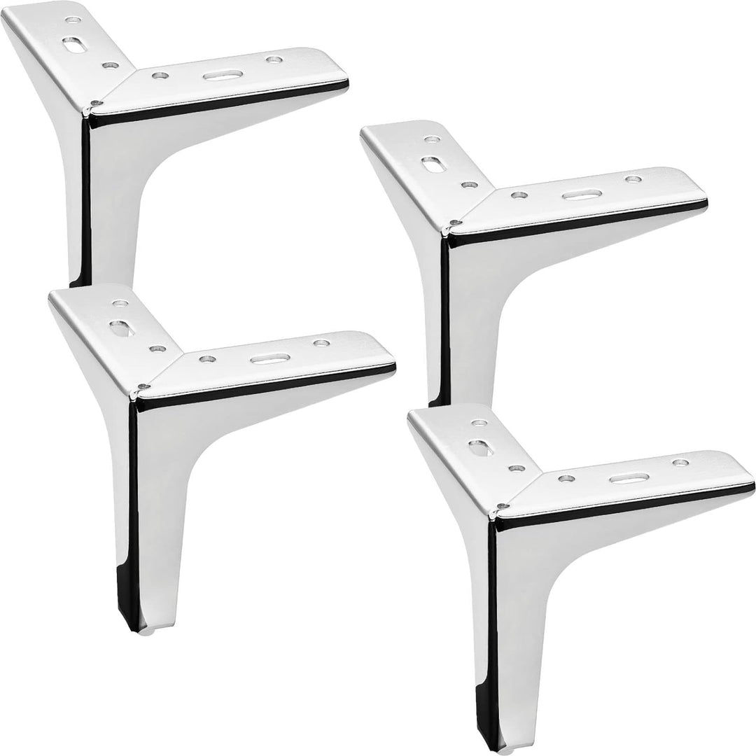 4er Set SOTECH Möbelfüsse VICTOR Höhe 130 mm Chrom poliert Vitrinenfüsse Winkelfüsse Sockelfüsse Sof