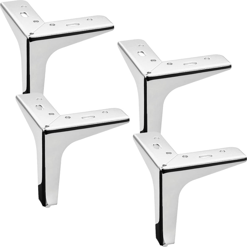 4er Set SOTECH Möbelfüsse VICTOR Höhe 130 mm Chrom poliert Vitrinenfüsse Winkelfüsse Sockelfüsse Sof