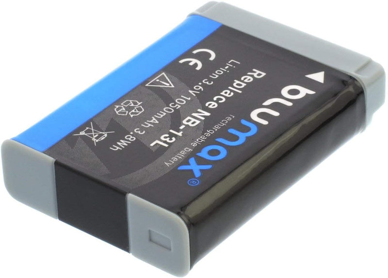 2X Akku ersetzt Canon NB-13L NB13L mit InfoCHIP! / 1050mAh 3,6V kompatibel mit Canon PowerShot SX620