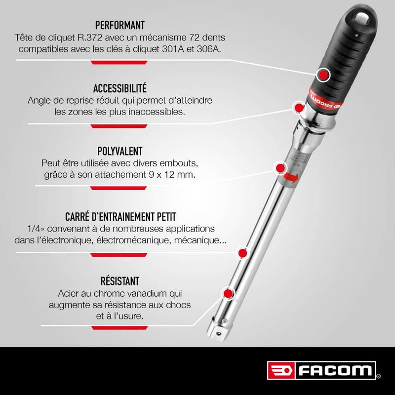 Facom 1/2" Drehmomentschlüssel 20-100 Nm S.306-100D