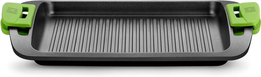 BRA Eisengrillblech, Schwarz, 40 cm Mit Streifen, Mit Streifen